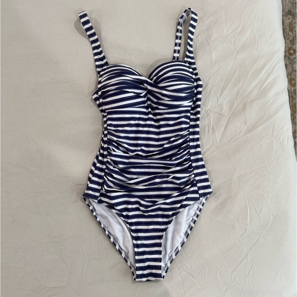 Nip Tuck  Joanne Twist‎ Striped One Piece Swimsuit - Picture 2 of 14